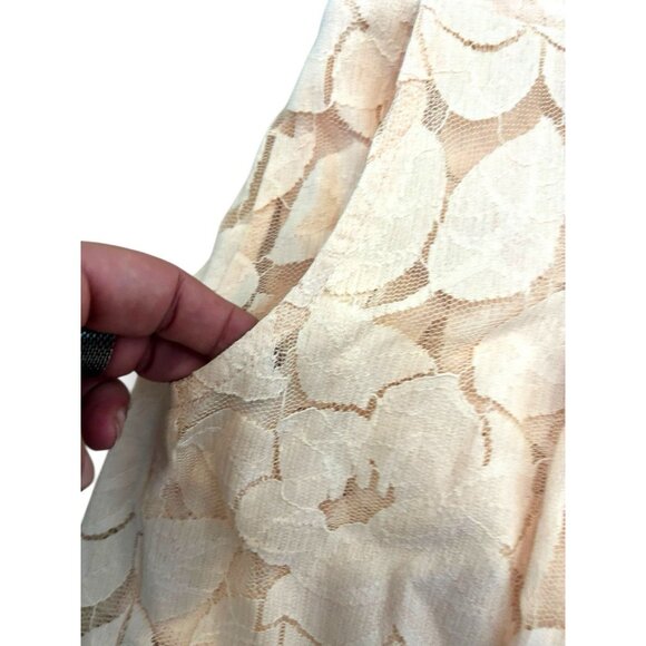 Classic Lace Plus Size Pale Pink Flowy Lined Shorts with Expandable Waist Sz 3X - Picture 4 of 13